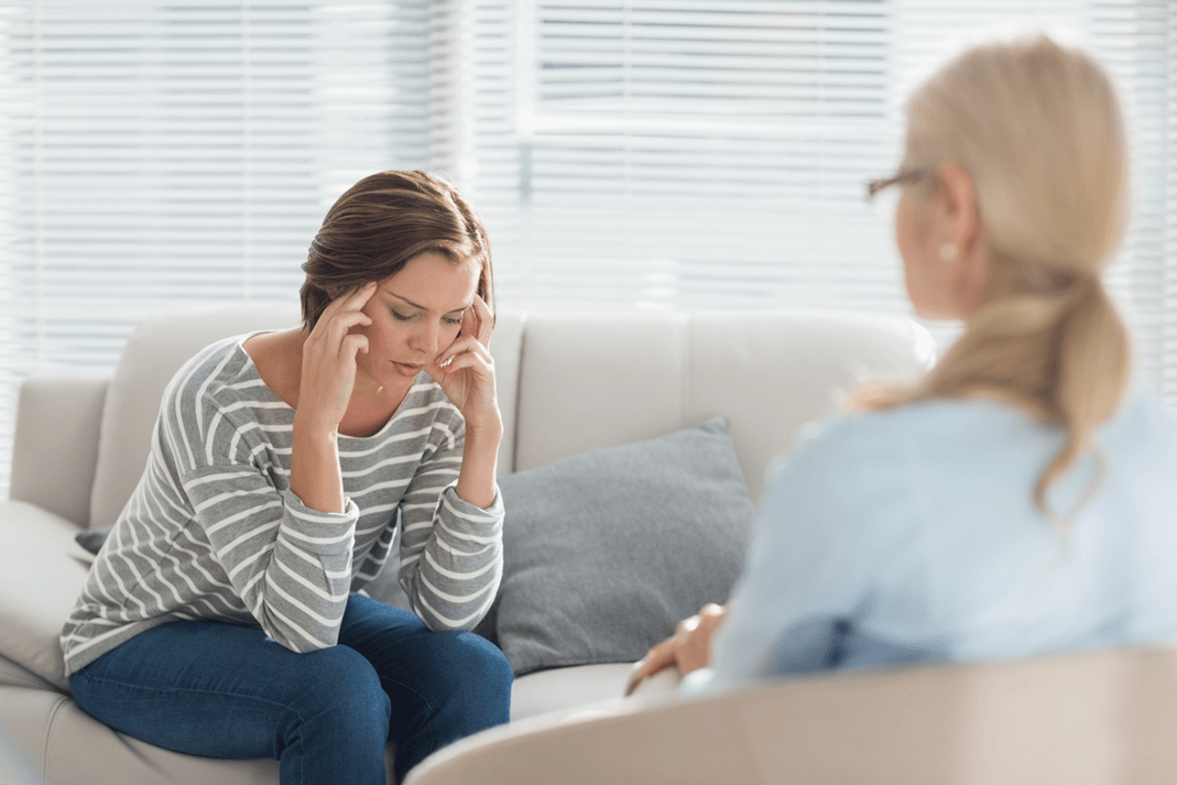woman consulting a psychologist