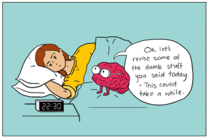 How to Stop Ruminating and Relax Your Mind 5 rumination, woman laying in bed thinking about her day